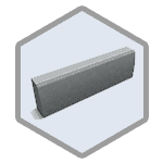 Камень бордюрный 1000×300×150 мм